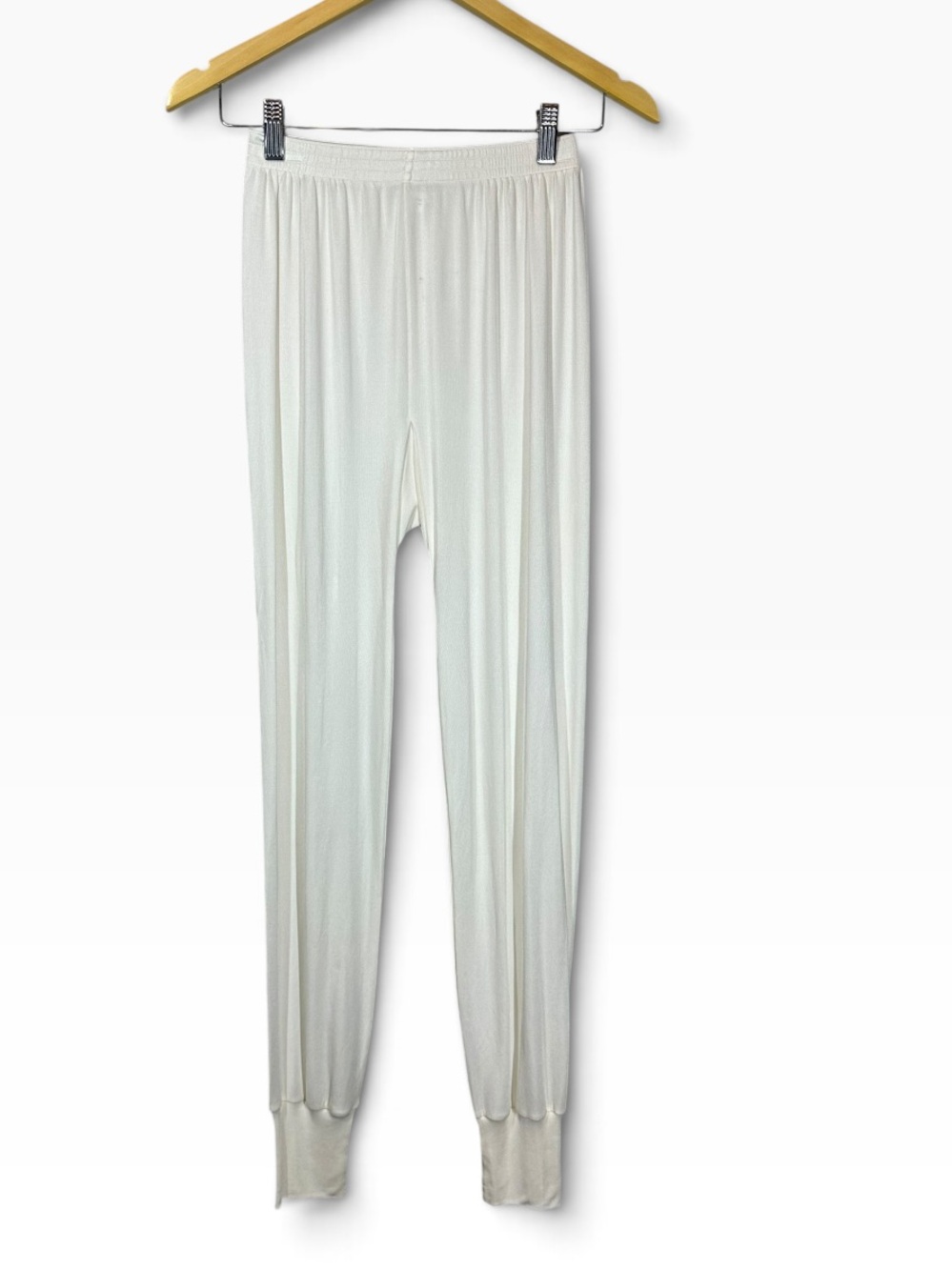 WINTER SILKS Women's Medium 100% Silk Ivory Base Layer Long Underwear Pants